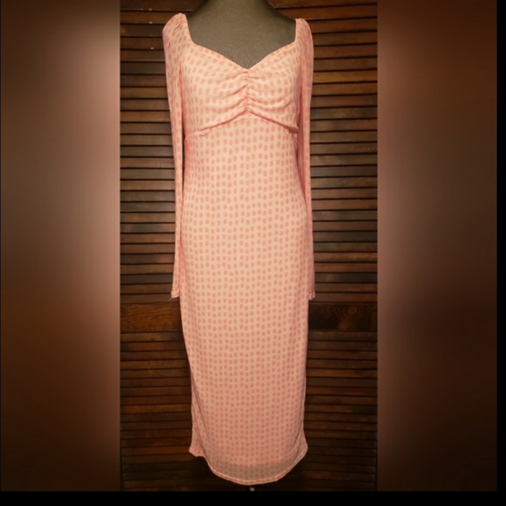House Of Aama Mesh Print Dress, Size M, Nwt — image 3 of 4